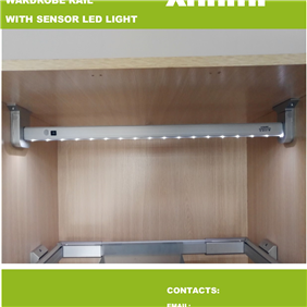 Human Body Sensor Switch LED Wardrobe Hanging Pole/Hanger